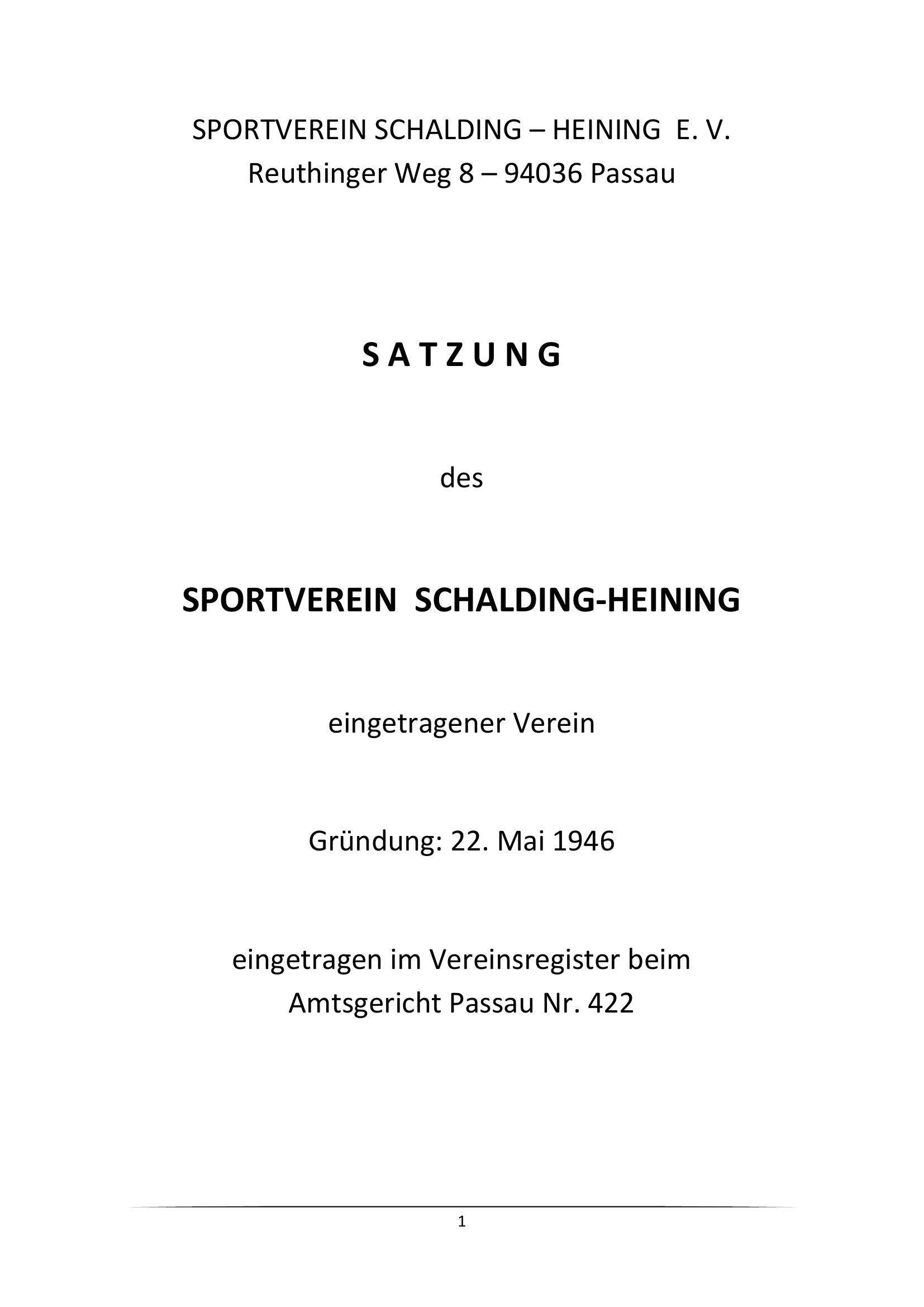 Satzung