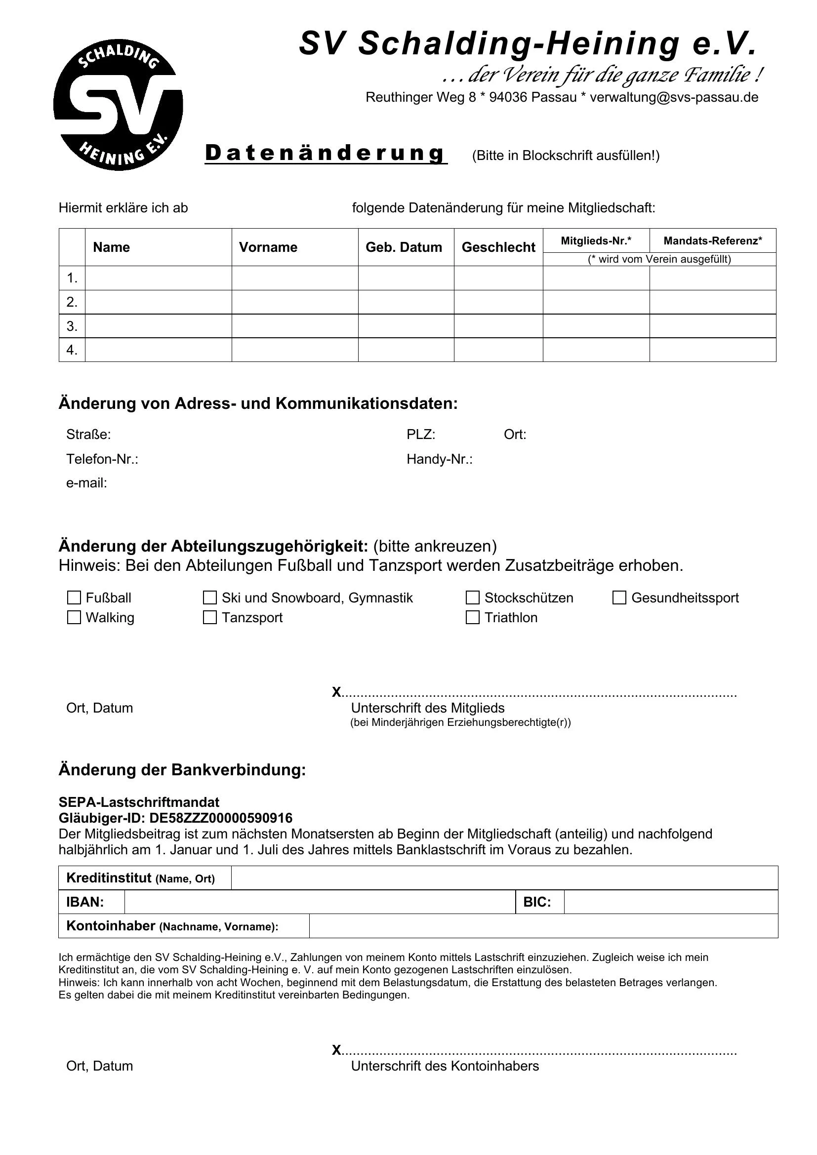 Datenänderung